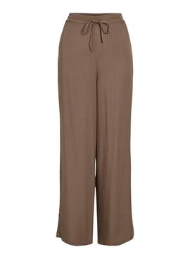 Pantalon Vila Vizina marron pour femme