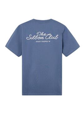 T-shirt Silbon The Club Saint Tropez bleue pour homme