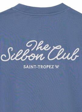T-shirt Silbon The Club Saint Tropez bleue pour homme