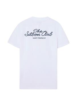 T-shirt Silbon The Club Saint Tropez blanc pour homme.