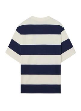 T-shirt Silbon Special fit boxy à rayures pour homme