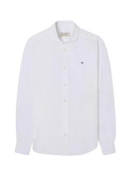 Chemise Silbon Sport en lin blanc pour homme