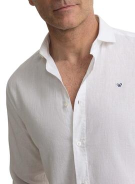 Chemise Silbon Sport en lin blanc pour homme