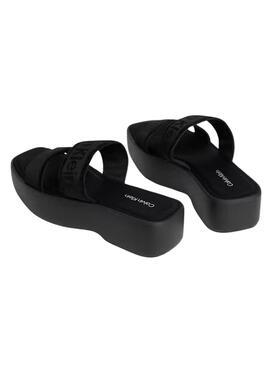 Sandales Calvin Klein Jeans Flatform noires pour femme