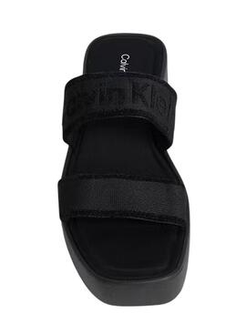 Sandales Calvin Klein Jeans Flatform noires pour femme