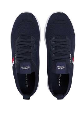 Chaussures Tommy Hilfiger Knitted Runner bleues pour homme