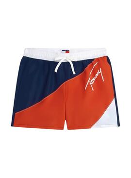 Maillot de bain tricolore bleu, rouge et blanc Tommy Jeans pour homme
