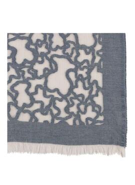 Foulard Tous Kaos Devore bleu pour femme