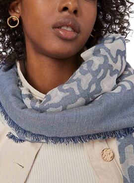Foulard Tous Kaos Devore bleu pour femme