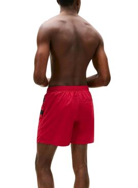 Maillot de bain Tommy Hilfiger Flag rouge pour homme