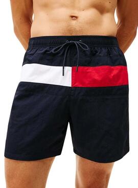 Maillot de bain Tommy Hilfiger Flag bleu pour homme