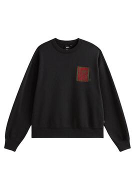 Sweat à capuche Vans Strech Stack noir pour homme.