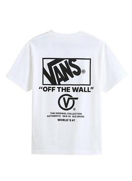 T-shirt Vans Stacked blanc pour homme