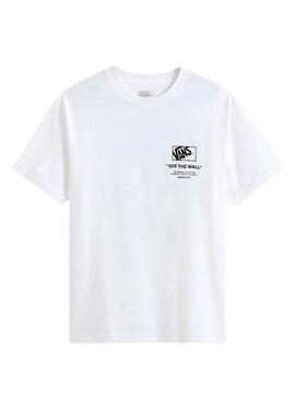 T-shirt Vans Stacked blanc pour homme