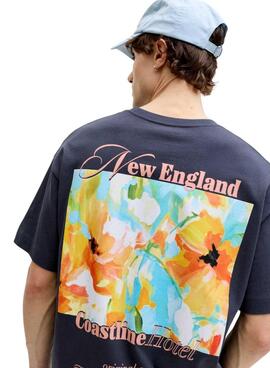 T-shirt Jack and Jones Montauk bleu marine pour homme