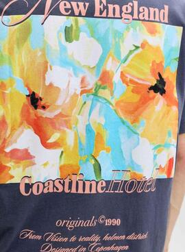 T-shirt Jack and Jones Montauk bleu marine pour homme