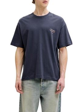 T-shirt Jack and Jones Montauk bleu marine pour homme