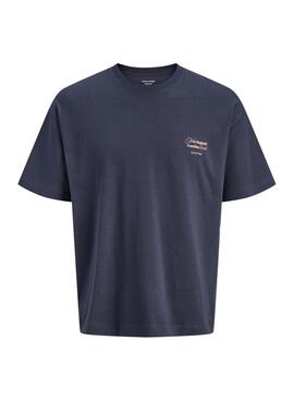 T-shirt Jack and Jones Montauk bleu marine pour homme