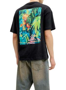 T-shirt Jack and Jones Montauk noir pour homme.