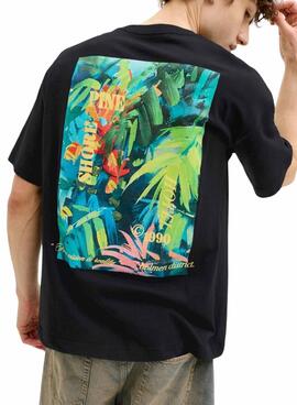 T-shirt Jack and Jones Montauk noir pour homme.