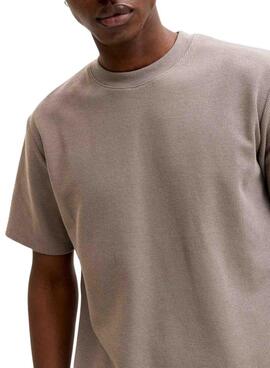 T-shirt Jack and Jones Austin taupe pour homme