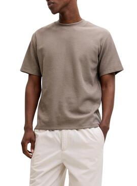 T-shirt Jack and Jones Austin taupe pour homme