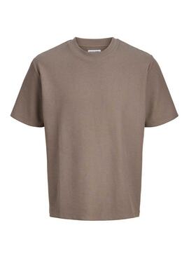 T-shirt Jack and Jones Austin taupe pour homme
