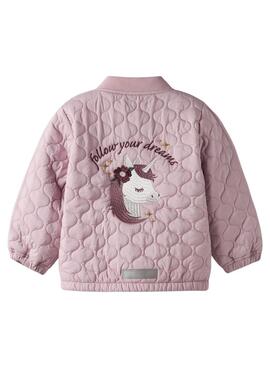 Veste matelassée Name It Marlon rose pour fille