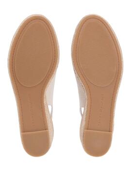 Espadrilles Tommy Hilfiger beige sans talon avec semelle compensée de taille moyenne pour femme