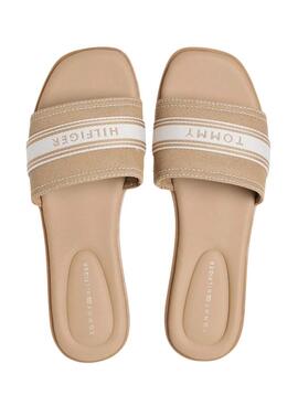 Mules Tommy Hilfiger en color tostado para mujer
