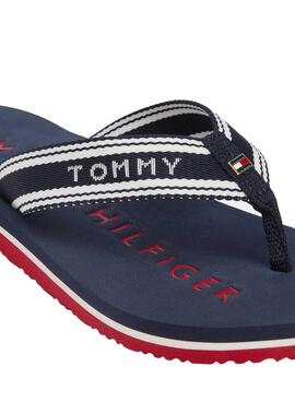 Sandales Tommy Hilfiger Webbing marine pour femme