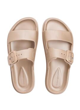 Sandales Tommy Hilfiger Light à double bride dorée pour femme