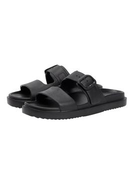 Sandales Tommy Hilfiger Light à double bride noir pour femme