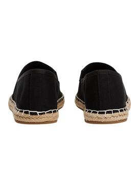 Espadrilles Tommy Hilfiger Flag Canvas noir pour femme