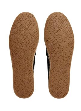 Espadrilles Tommy Hilfiger Flag Canvas noir pour femme