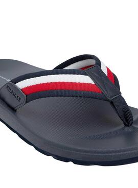 Tongs Tommy Hilfiger moulées pour homme en marine