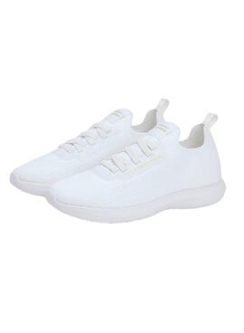 Chaussures Tommy Hilfiger Knit Extralight blanc pour femme