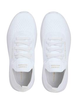Chaussures Tommy Hilfiger Knit Extralight blanc pour femme