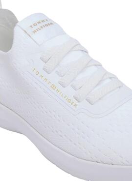 Chaussures Tommy Hilfiger Knit Extralight blanc pour femme