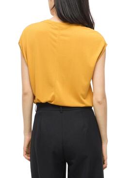 T-shirt Vila Modala jaune pour femme.