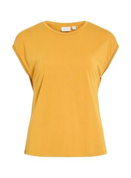 T-shirt Vila Modala jaune pour femme.