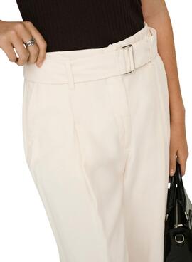 Pantalon Only Tila blanc pour femme