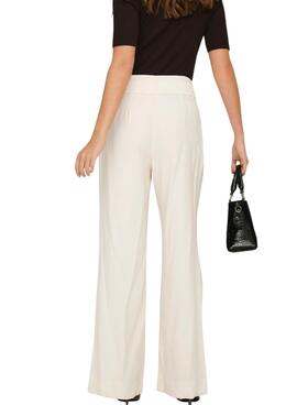 Pantalon Only Tila blanc pour femme