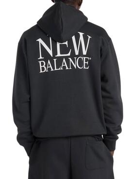 Sweat à capuche New Balance Logo noir pour homme.