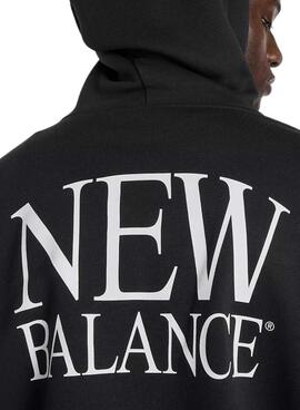 Sweat à capuche New Balance Logo noir pour homme.