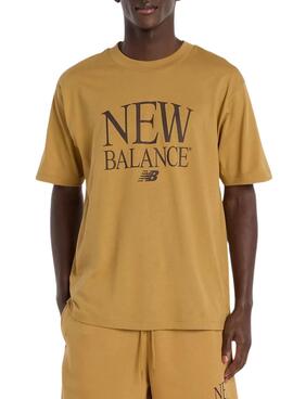 T-shirt New Balance Logo moutarde pour homme