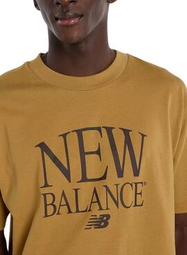 T-shirt New Balance Logo moutarde pour homme
