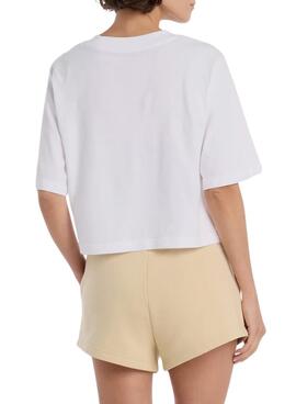 T-shirt New Balance oversize blanc pour femme