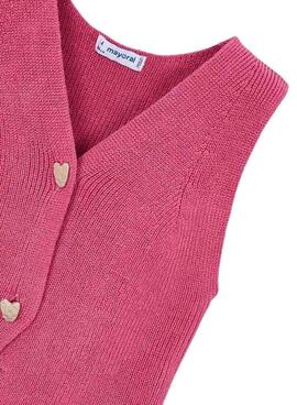 Gilet en tricot rose fuchsia Mayoral pour fille