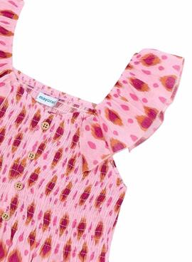Blouse imprimée rose fuchsia et rose pour fille Mayoral